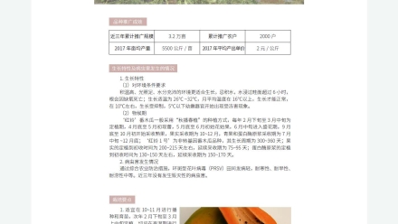 广东省农业农村厅-2019年农业主导品种：红铃番木瓜